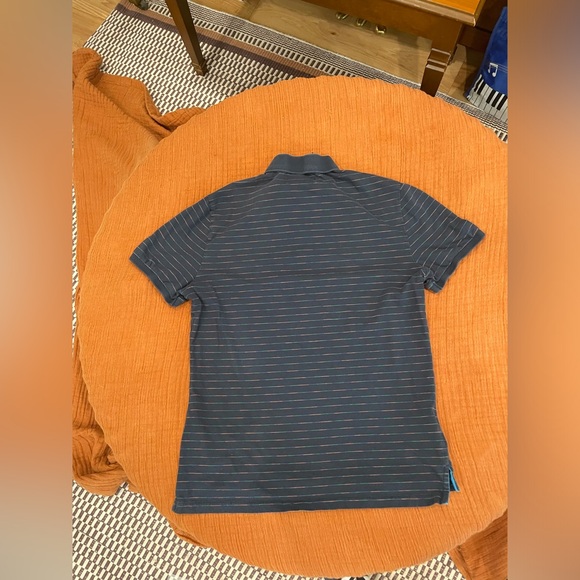 Original Penguin Men’s Polo Size Large, dark blue with stripes, 100% Cotton - Picture 7 of 8